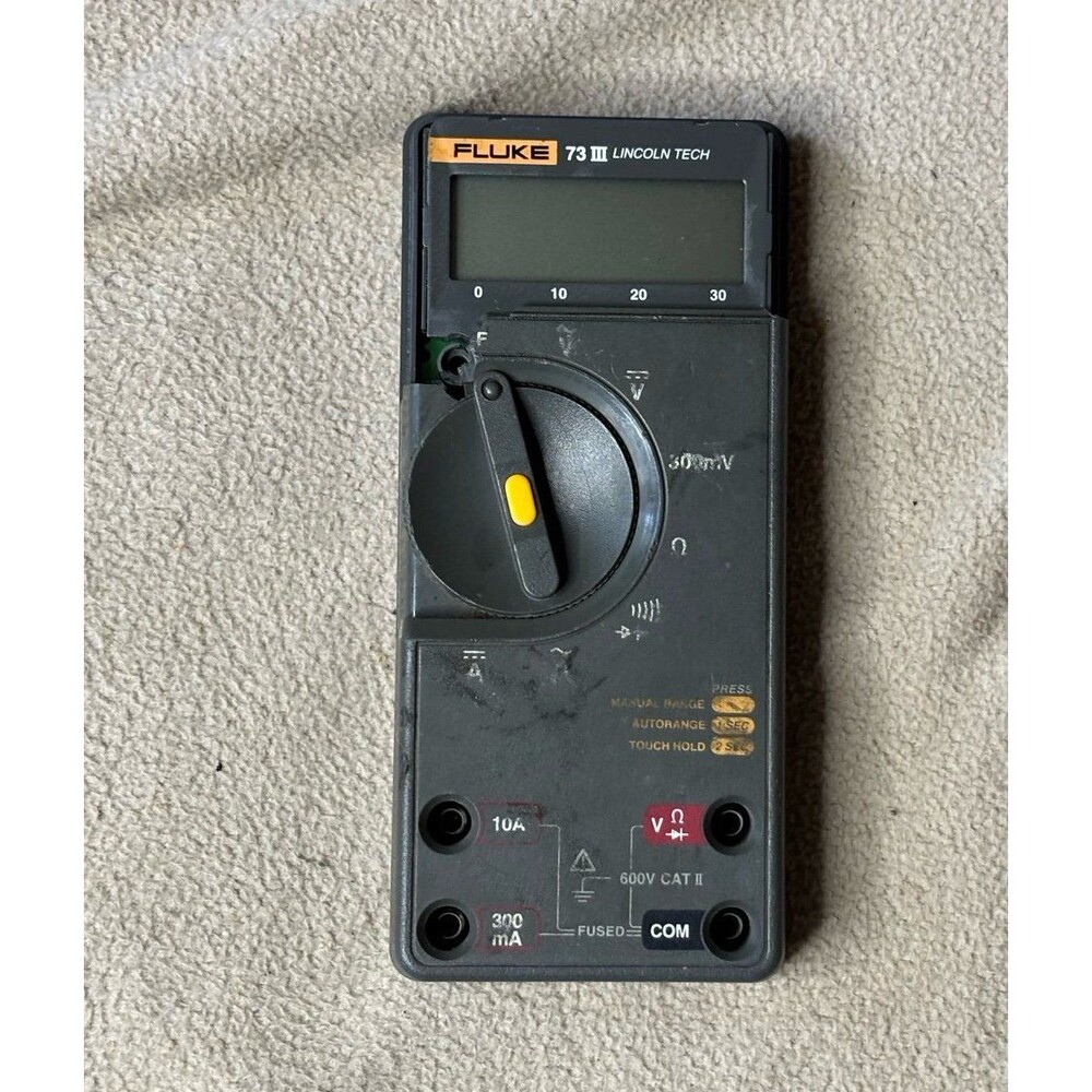 Fluke 73 III Lincoln Tech Digital Multimeter Handheld Volt Ohm Amp Tester READ